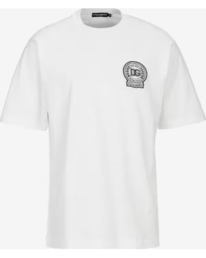 Dolche&Gabana Crest Jersey Cotton T-Shirt