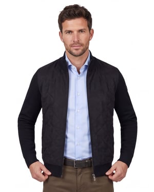 vest State of Art Regular Fit donkerblauw
