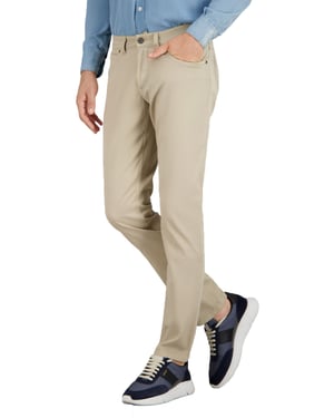 5-pocket broek Gardeur beige katoen