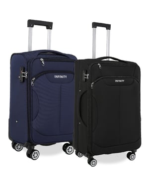 Soft Cabin Suitcase 36.5 x 23.5 x 58 cm Nylon 900D Suitable Integrated TSA Lock for Easyjet, Ryanair, Wizzair