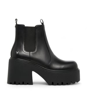 Windsor Smith Zwarte Leren Platform Chelsea Boots - Tricky