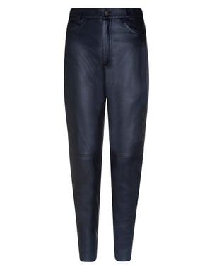 Klassieke leren jeans van lamsnappa zwart '501' voor dames