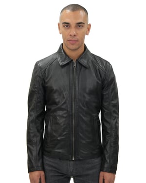 Smart Classic Harrington leren herenjack-New York