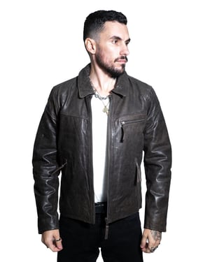 Harrington koeienhuid leren herenjack-Lima
