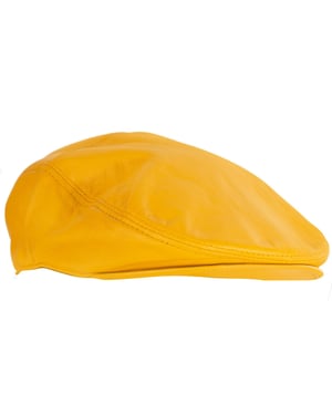 Peaky Blinders Newsboy Flat Hat, läder, för herrar