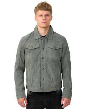 Heren geit suède jeansjack-Adelaide