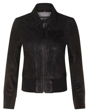 MA-1 Varsity-jacka i läder för damer-Ann Arbor