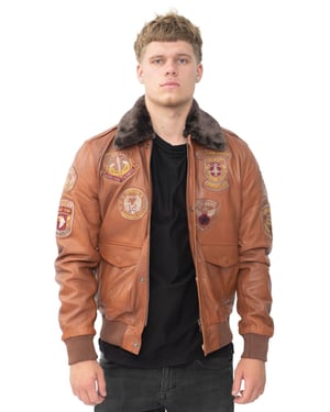 Mens Leather Air Force Bomber Jacket - Belgrade