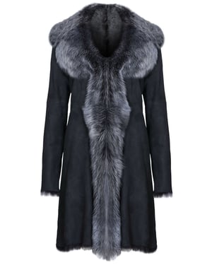 Dames Toscana schapenvacht suède trenchcoat-Tbilisi