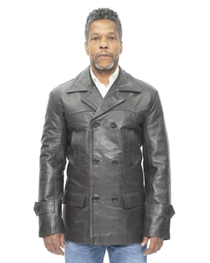 Heren rundleer Peacoat-Krakau