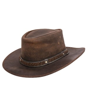 Cowboy Aussie echte lederen Bush-hoed