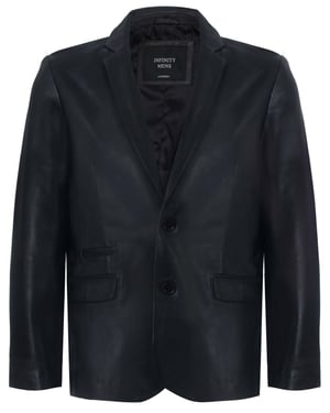 Jas Leren Blazer Zachte Italiaanse getailleerde jas