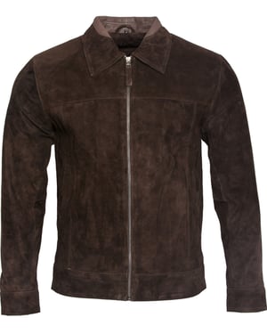 Retro Goat Suede Leather Biker Jacket