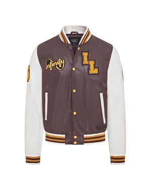 Heren honkbal leren Letterman bomberjack - Ashwood