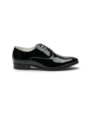Herrarnas svarta formella patent PU läder oxfordskor - M64340