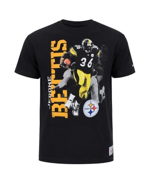 Mitchell & Ness NFL Pittsburgh Steelers #36 Jerome Bettis Photo Real Black T-Shirt