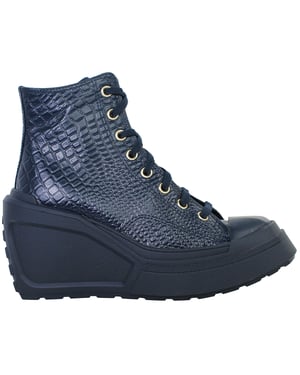 Converse Chuck 70 De Luxe Hi Womens Navy Patform Wedges