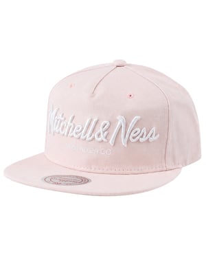 Mitchell & Ness Pinscript Light Pink Cap