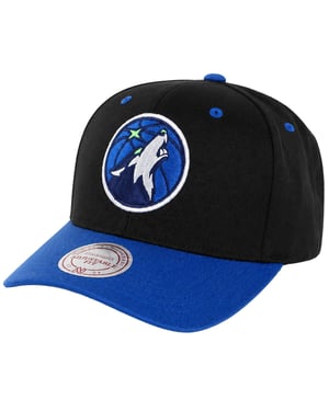 Mitchell & Ness NBA Minnesota Timberwolves Logo 2-Tone 110 Black Cap