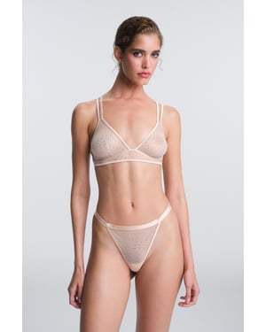 Gebreide Micro-patroon Bralette Bra