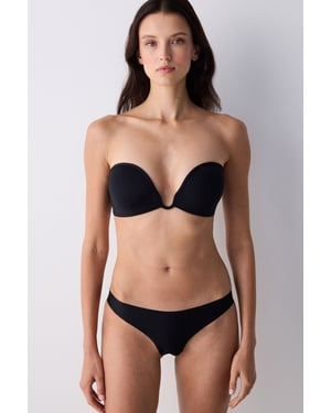 Strapless Gebreide BH met Haak-en-Oog Sluiting