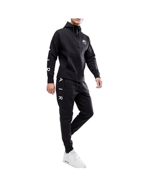 NIKE AIR 886044 Mens Tracksuits Fleece Club Zip Arm Print Hoodie and Joggers