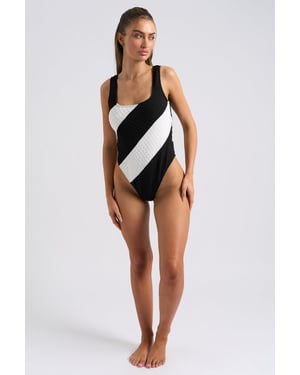 Striped Bubble Swimsuit