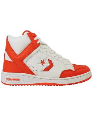 Converse Weapon Mid Unisex White/Orange Trainers