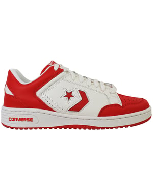 Converse Weapon Ox Vintage Unisex White/Red Trainers