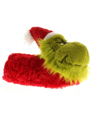 Grinch Mens Slippers Grinch Novelty M Christmas Character Red Green