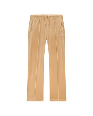 Juicy Couture Tina velour track pant with diamante branding