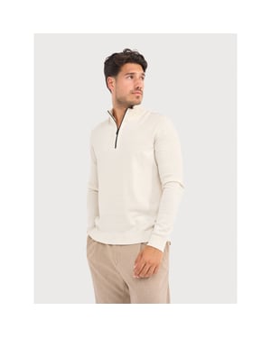 Blue Industry Wolblend half-zip trui |