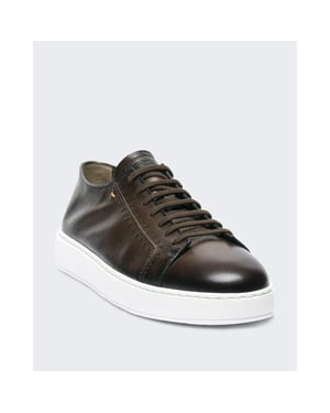 Santoni Heren sneaker in leer