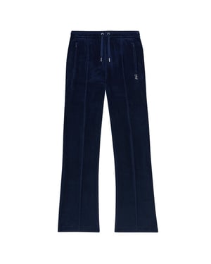 Juicy Couture Tina velour track pant with diamante branding