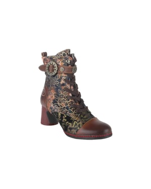 Laura Vita Incao 10 marron dames veterboots gekleed