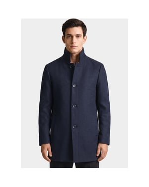 Bos Bright Blue Scotland blue wollen jas quinsy coat spe26301qu83sb/4001