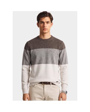 Bos Bright Blue Scotland blue pullover heren jeremy r-neck pullover spe26305je24sb/2501