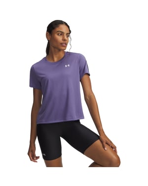 Women's Under Armour Tech Taping Tee in Purple