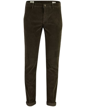 Broek Mason's Torino bruin chino flatfront
