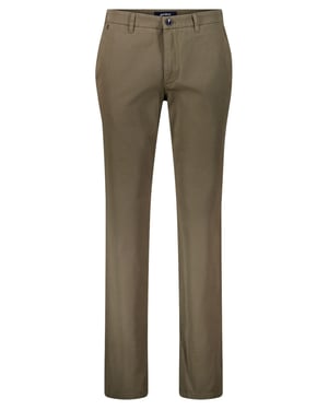 Broeken Gardeur Bobby khaki flatfront lyocell