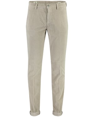 Broeken Mason's Torino grijs chino flatfront