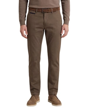 Broeken Gardeur Benny bruin flatfront