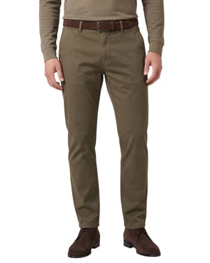 Pantalon effen groen normale fit Gardeur