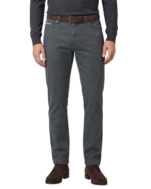 Meyer Dublin Pantalon blauw 5-pocket katoen