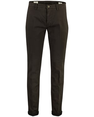 Mason's Torino broek bruin chino flatfront