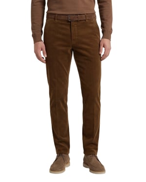 Meyer Bonn broek flatfront bruin katoen