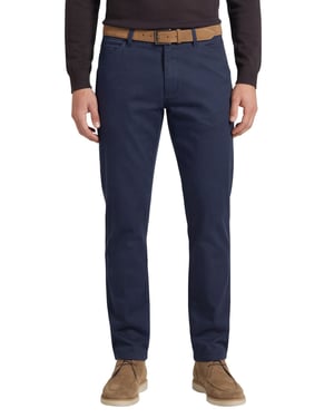 katoenen broek Meyer Chicago donkerblauw