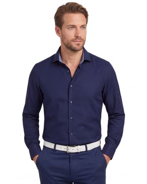 Olymp overhemd Luxor 24/Seven navy Modern Fit effen