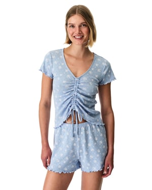 Coralie Pointel Crunchy Floral Patterned Short-Sleeve Shorts Pyjama Set