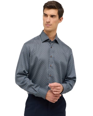 business overhemd Eterna Modern Fit blauw